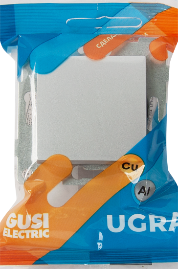 Переключатель проходной встраиваемый Gusi Electric 1 клавиша цвет серебро