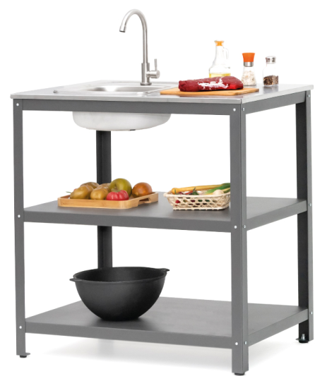 Стол уличный Gratar Patio P-02 с мойкой 90x57x93 см
