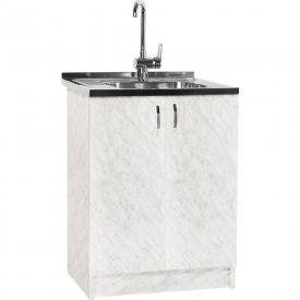 Тумба SANTREK 60*50 цвет карара (2 дверцы) (ЛДСП)