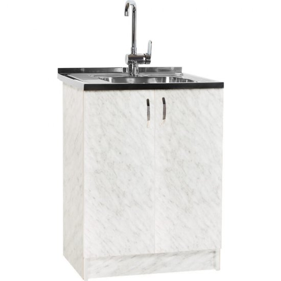 Тумба SANTREK 60*50 цвет карара (2 дверцы) (ЛДСП)