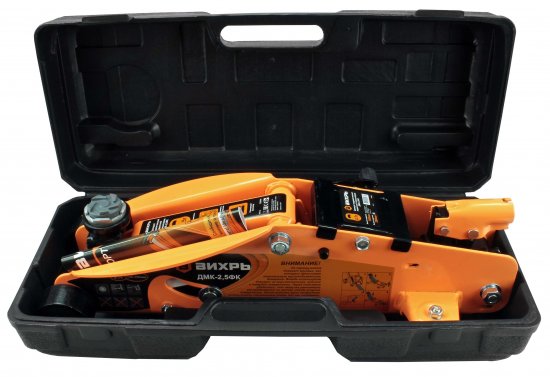 Домкрат гидравлический Вихрь ДМК-2.5ФК, 2.5 т высота подъема 140-390 мм