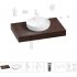 Комплект мебели для ванной комнаты с раковиной Wellsee Genuine Tree