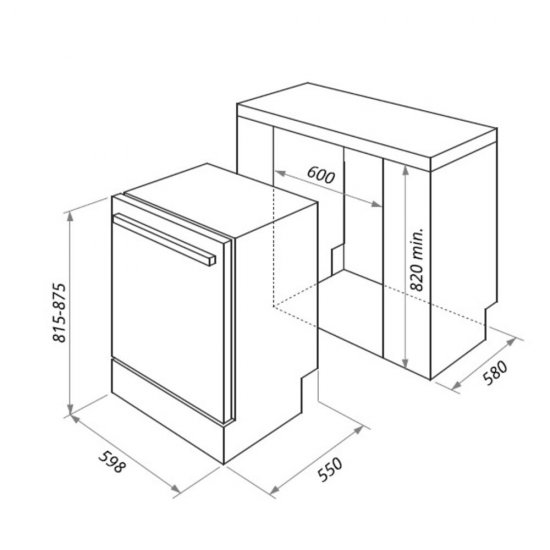 Посудомоечная машина встраиваемая HomSair DW64E 60 см