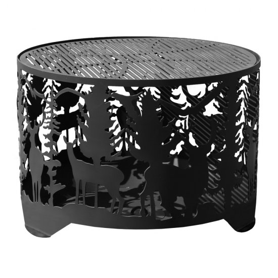 Чаша костровая Олени 500 мм плоское дно 4 ножки