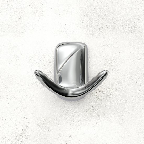 Крючок для ванной Fora Flower двойной на шуруп металл хром (FOR-FL053/6680)