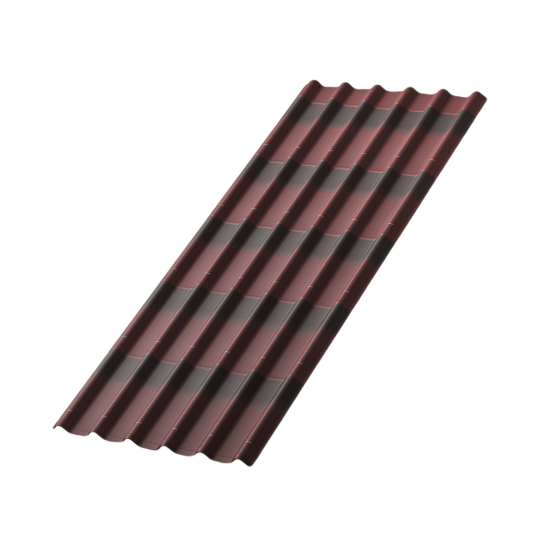 Лист Черепица Ондулин DIY 3.3x820x1950 мм красный