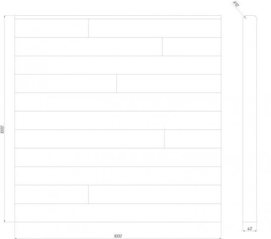Площадка лестничная сращенная лиственница сорт Экстра 40x1000x1000мм