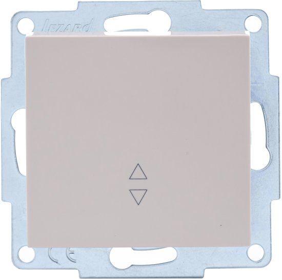 Выключатель проходной встраиваемый Lezard Vesna 2 клавиши цвет кремовый