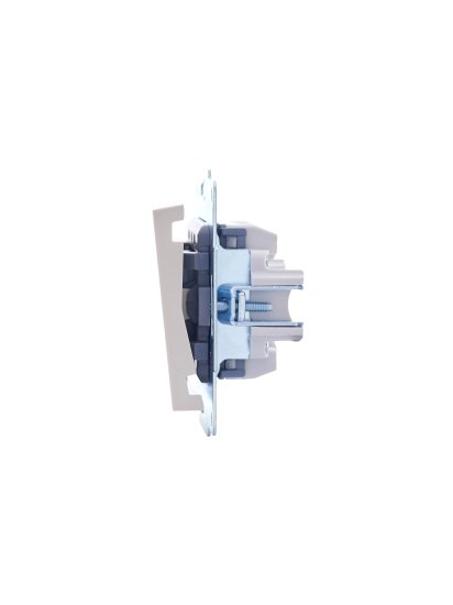 Выключатель проходной встраиваемый Lezard Vesna 2 клавиши цвет кремовый