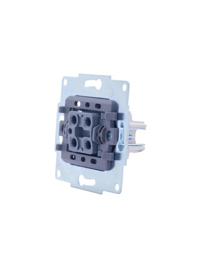 Выключатель проходной встраиваемый Lezard Vesna 2 клавиши цвет кремовый