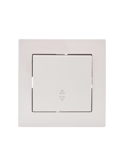 Выключатель проходной встраиваемый Lezard Vesna 2 клавиши цвет кремовый