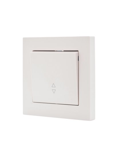 Выключатель проходной встраиваемый Lezard Vesna 2 клавиши цвет кремовый