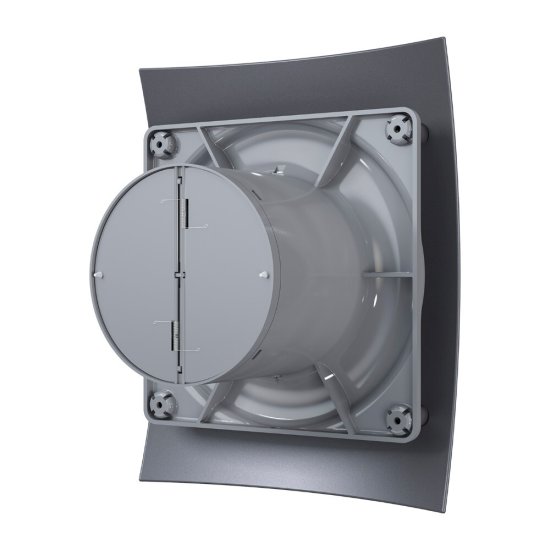 Вентилятор осевой DiCiTi Breeze 5C dark gray metal с обратным клапаном 237х190 мм d125 мм серый