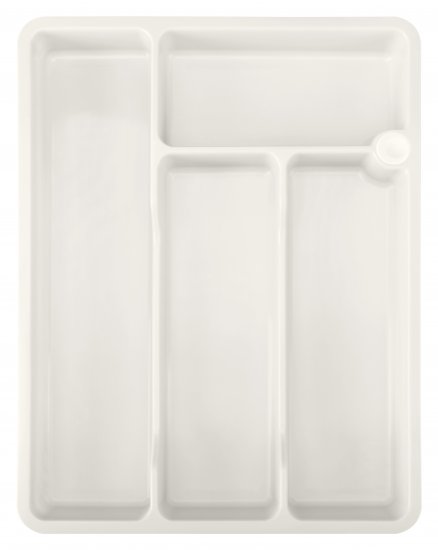 Лоток Phibo для столовых приборов раздвижной 37.3x28.7x4.9 см пластик цвет светло-серый