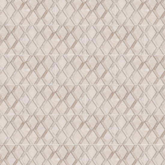 Плитка облицовочная Нефрит Дженни ромбы бежевая 400x200x8 мм (15 шт.=1,2 кв.м)
