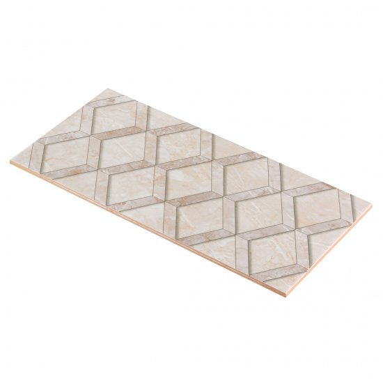Плитка облицовочная Нефрит Дженни ромбы бежевая 400x200x8 мм (15 шт.=1,2 кв.м)