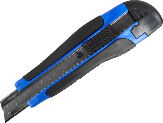 Нож строительный Vertextools 0044-01 двухкомпонентный корпус сегментное лезвие 18 мм