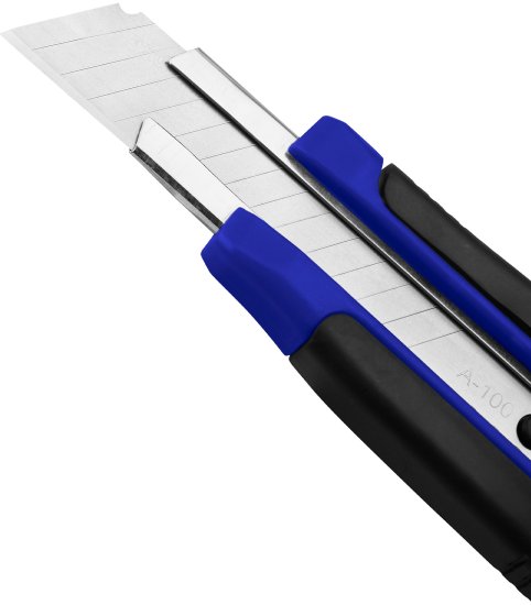 Нож строительный Vertextools 0044-01 двухкомпонентный корпус сегментное лезвие 18 мм