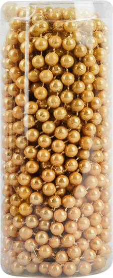 Бусы пластиковые D8мм 10м карамельный