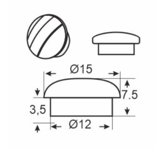 Заглушки деревянные 12 мм, 25 штук