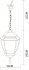 Светильник садово-парковый подвесной Arte Lamp Pegasus черно-золотой 170 мм E27 60 Вт IP44 (A3151SO-1BN)