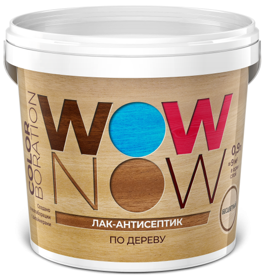 Лак-антисептик Wow Now бесцветный 0.9 л