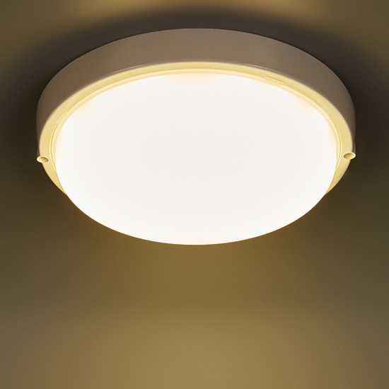 Светильник ЖКХ светодиодный Онлайт «OBL» 20 Вт 4000 К IP65 с датчиком движения круг цвет белый