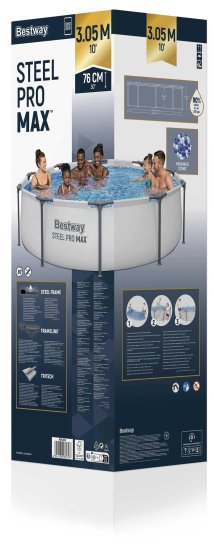 Каркасный бассейн Bestway Steel Pro MAX 56406 305x76 см 4678 л