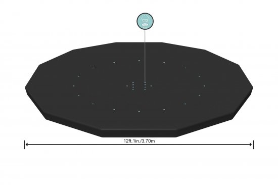 Тент для бассейна Bestway ПВХ 366x366 см цвет черный