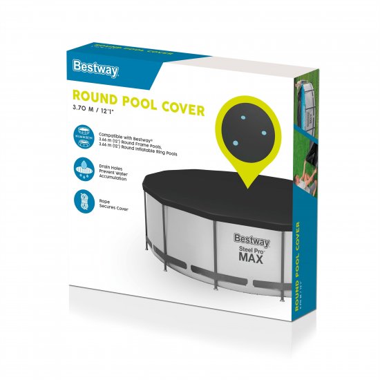 Тент для бассейна Bestway ПВХ 366x366 см цвет черный