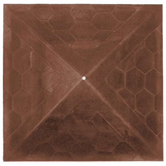 Колпак на заборный столб ППК 390x390x43 мм 1.5 кирпича цвет коричневый