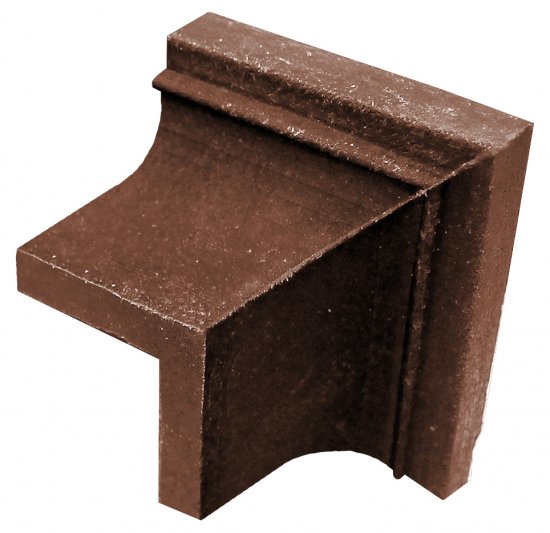 Колпак на заборный столб ППК 390x390x43 мм 1.5 кирпича цвет коричневый