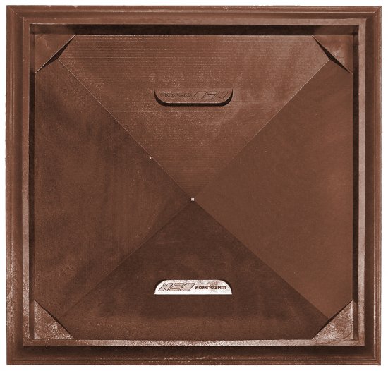 Колпак на заборный столб ППК 390x390x43 мм 1.5 кирпича цвет коричневый