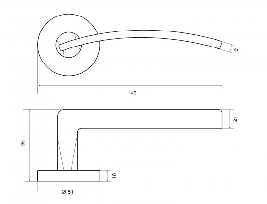 Дверные ручки Palladium Lavinium без запирания цвет графит
