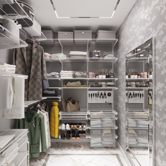 Полка для обуви выдвижная Титан-GS 60.3x18.1x40.6 см металл цвет белый