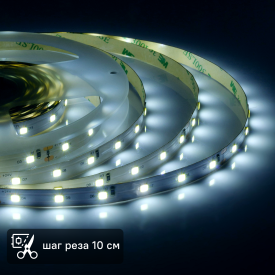 Светодиодная лента Apeyron SMD2835 24В 10 мм 10м 12 Вт/м 60диод/м 1000 лм/м 6500 К холодный белый свет