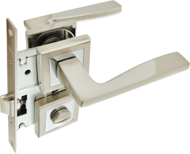 Дверные ручки Punto Rich с запиранием комплект цвет никель/хром