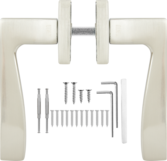 Дверные ручки Punto Rich с запиранием комплект цвет никель/хром