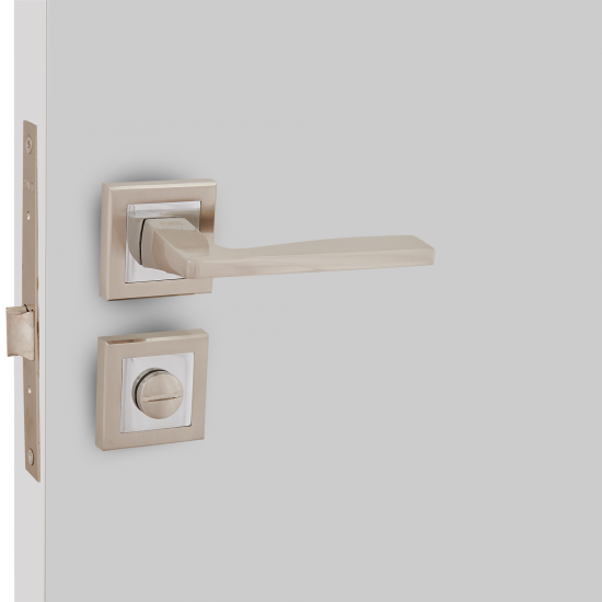 Дверные ручки Punto Rich с запиранием комплект цвет никель/хром