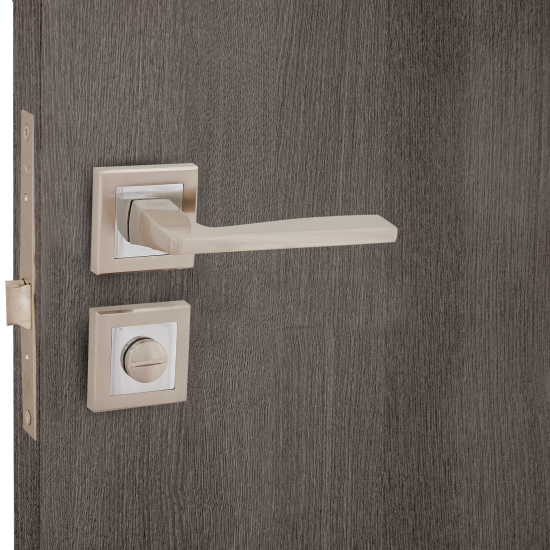 Дверные ручки Punto Rich с запиранием комплект цвет никель/хром