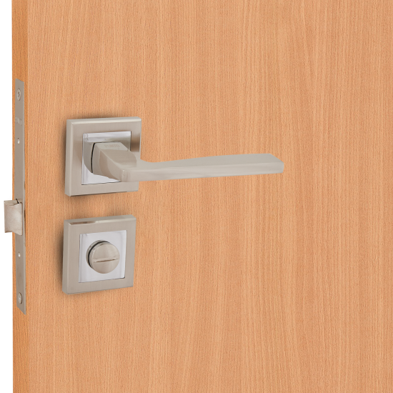 Дверные ручки Punto Rich с запиранием комплект цвет никель/хром