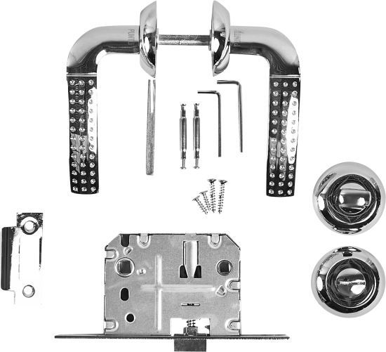 Дверные ручки Punto Logica с запиранием комплект цвет хром