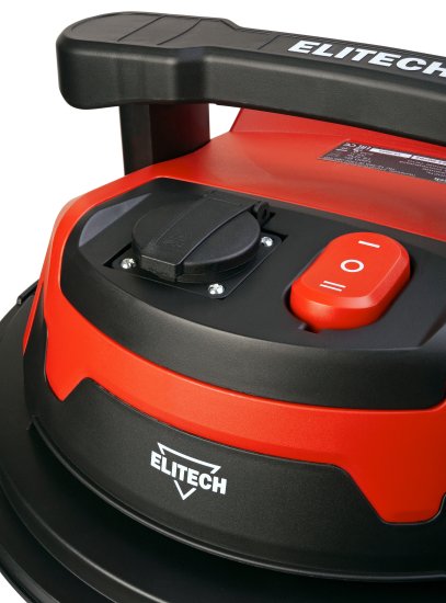 Пылесос строительный Elitech ПС 12-35А, 1200 Вт, 35 л