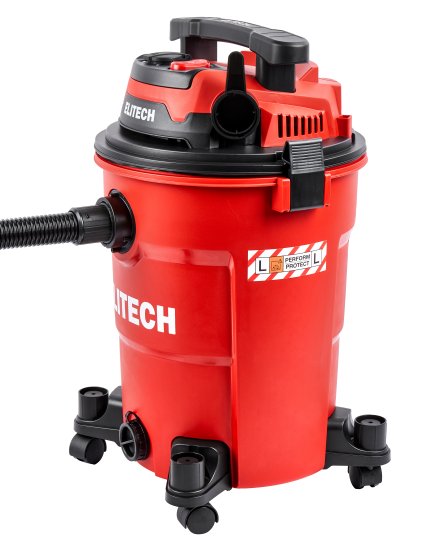 Пылесос строительный Elitech ПС 12-35А, 1200 Вт, 35 л