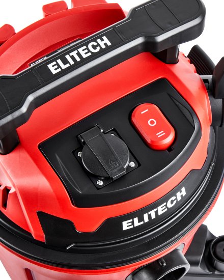 Пылесос строительный Elitech ПС 12-35А, 1200 Вт, 35 л