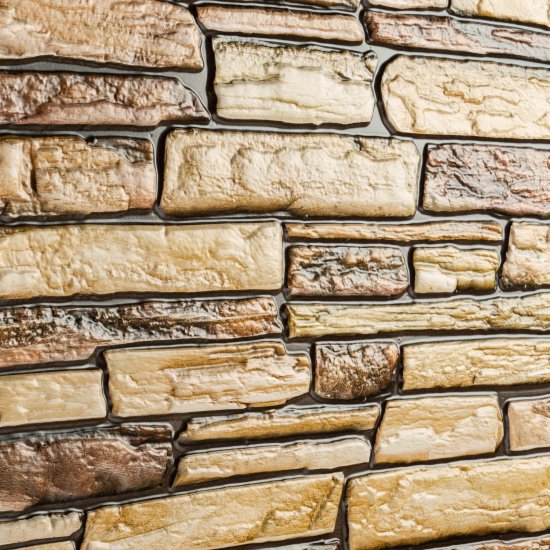 Панель самоклеящаяся ПВХ 475х475х3 мм Grace коричневый камень 0,23 кв.м