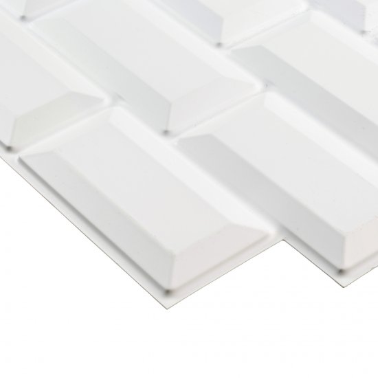 Панель ПВХ 595х560х8 мм eclectica офсет Grace белый кирпич 0,33 кв.м