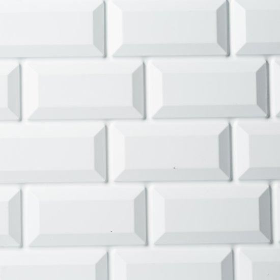 Панель ПВХ 595х560х8 мм eclectica офсет Grace белый кирпич 0,33 кв.м