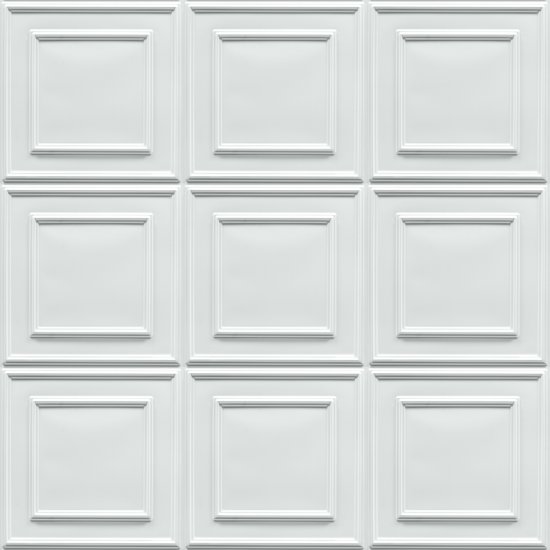 Панель ПВХ 595х595х10 мм eclectica офсет Grace белый квадрат 0,35 кв.м