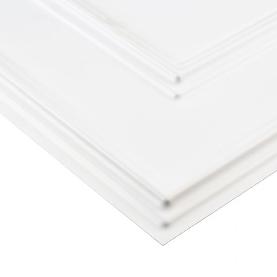 Панель ПВХ 595х595х10 мм eclectica офсет Grace белый квадрат 0,35 кв.м